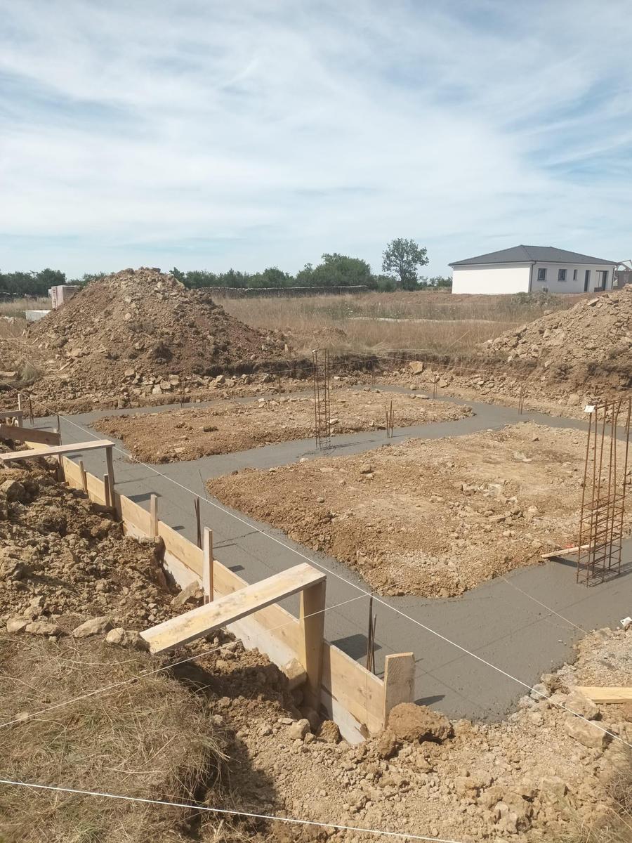 Fouilles et ferraillage de fondations